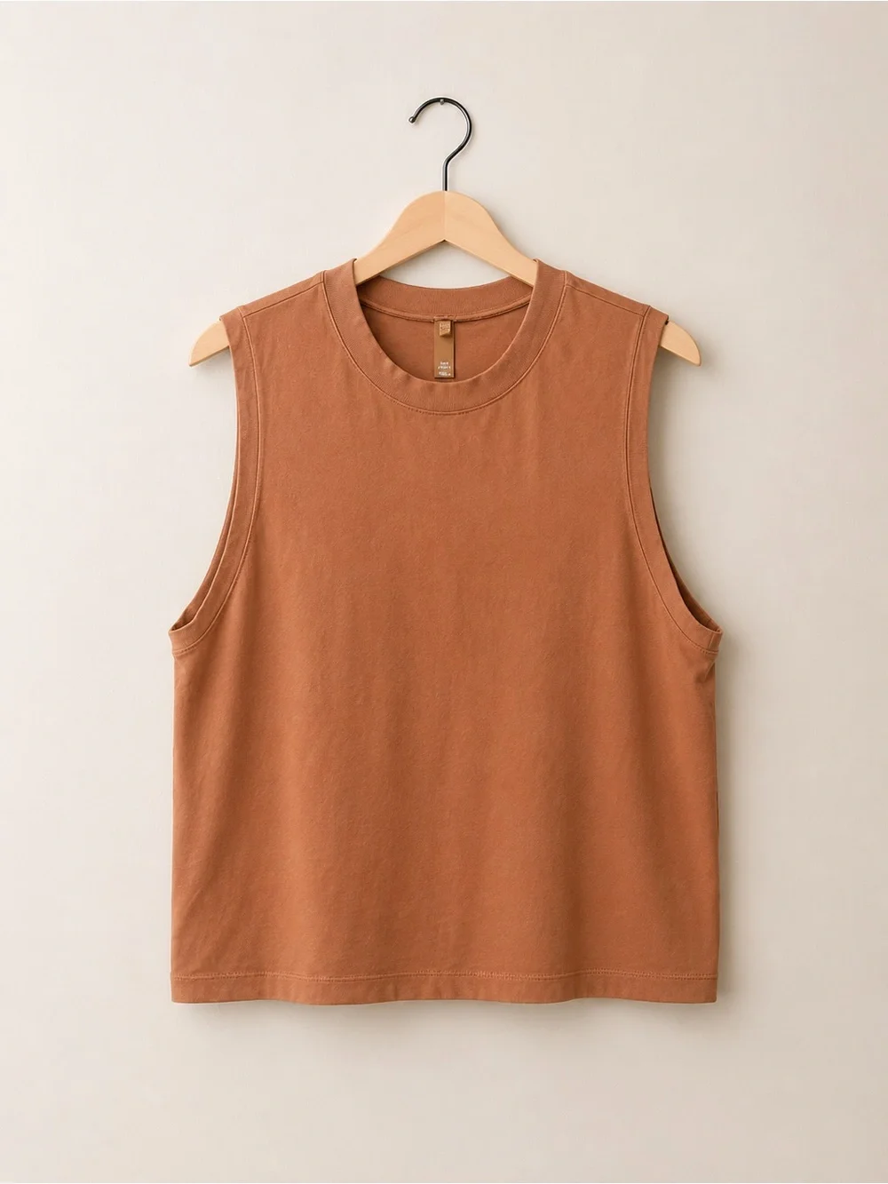 SKIMS Cotton Jersey Mock Neck Tank Brown Size 2X